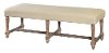 Oatmeal Linen and Dark Washed Walnut Bench - Weston