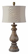 Antique Weathered Wood Table Lamp - Luke