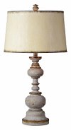Distressed Wood Look Table Lamp - Nancy