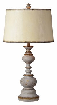 Distressed Wood Look Table Lamp - Nancy