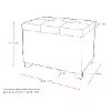 Black Bonded Leather Storage Ottoman - Antonio-6