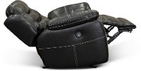 Black Leather Power Glider Recliner with Adjustable Headrest - Shawn-3