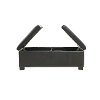 Black Bonded Leather Double Storage Ottoman - Antonio-4