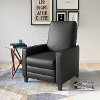 Black Bonded Leather Recliner - Kelsey