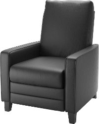 Black Bonded Leather Recliner - Kelsey-3