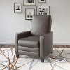 Brown-Gray Bonded Leather Recliner - Kelsey