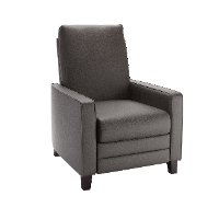 Brown-Gray Bonded Leather Recliner - Kelsey-2