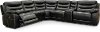 Black 6 Piece Power Reclining Sectional Sofa - Shawn-1