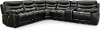 Black 6 Piece Power Reclining Sectional Sofa - Shawn-3