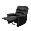 Black Bonded Leather Recliner - Luke-5