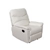 White Bonded Leather Recliner - Luke-2