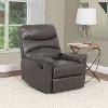Brown-Gray Bonded Leather Recliner - Luke
