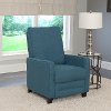Blue Linen Push-Back Recliner - Kelsey-2