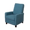 Blue Linen Push-Back Recliner - Kelsey-4