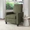 Green-Gray Linen Push-Back Recliner - Kelsey