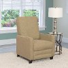 Beige Linen Push-Back Recliner - Kelsey