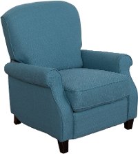 Blue Linen Fabric Recliner - Noah-2