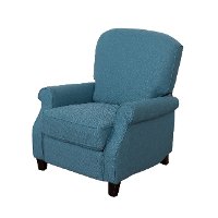 Blue Linen Fabric Recliner - Noah-3