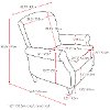 Green-Gray Linen Fabric Recliner - Noah