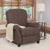 Brown Linen Fabric Recliner - Noah