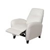 White Bonded Leather Push-Back Recliner - Ava-4