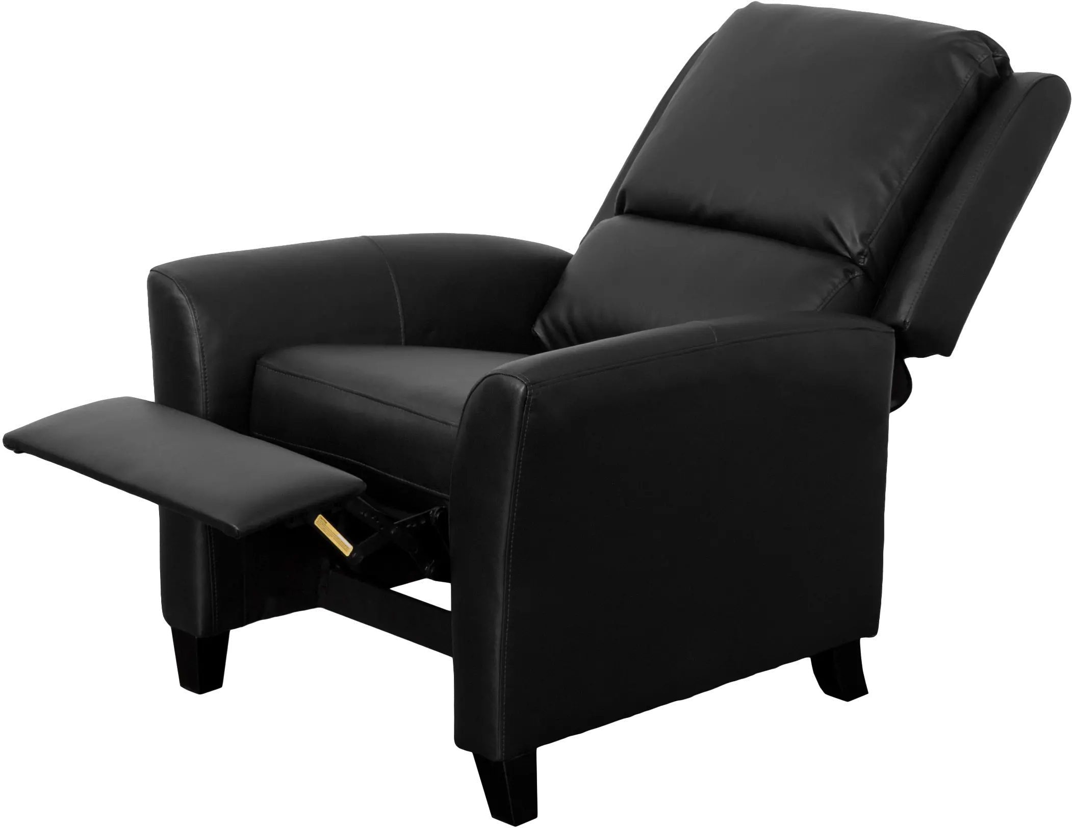 Black Bonded Leather Push-Back Recliner - Kate-4