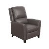 Brown-Gray Bonded Leather Push-Back Recliner - Kate-2