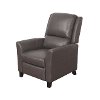 Brown-Gray Bonded Leather Push-Back Recliner - Kate-3