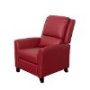 Red Bonded Leather Push-Back Recliner - Kate-3