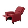 Red Bonded Leather Push-Back Recliner - Kate-4