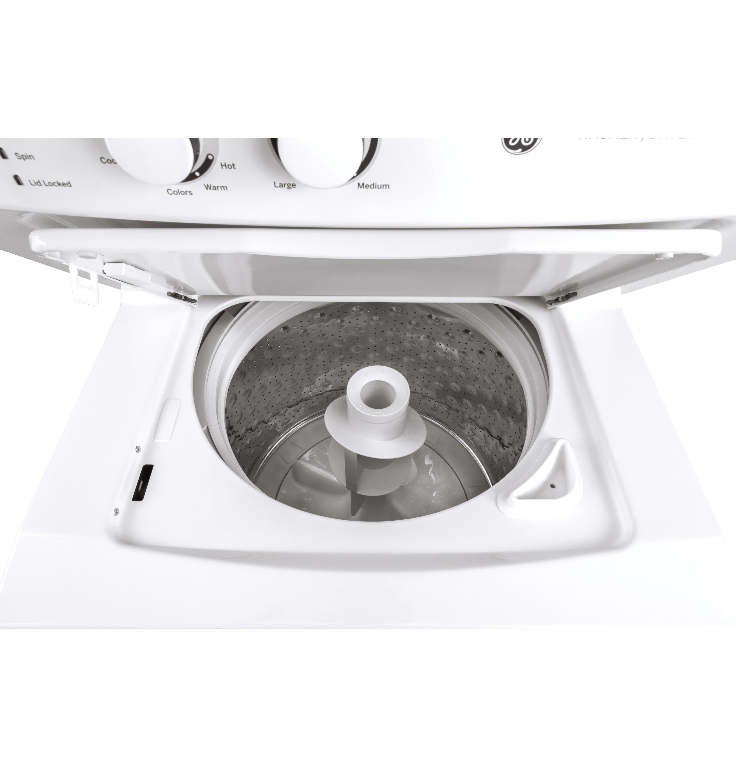 GUD27ESSMWW GE Unitized Spacemaker 3.8 cu. ft. Washer and 5.9 cu. ft. Electric Dryer - White-2