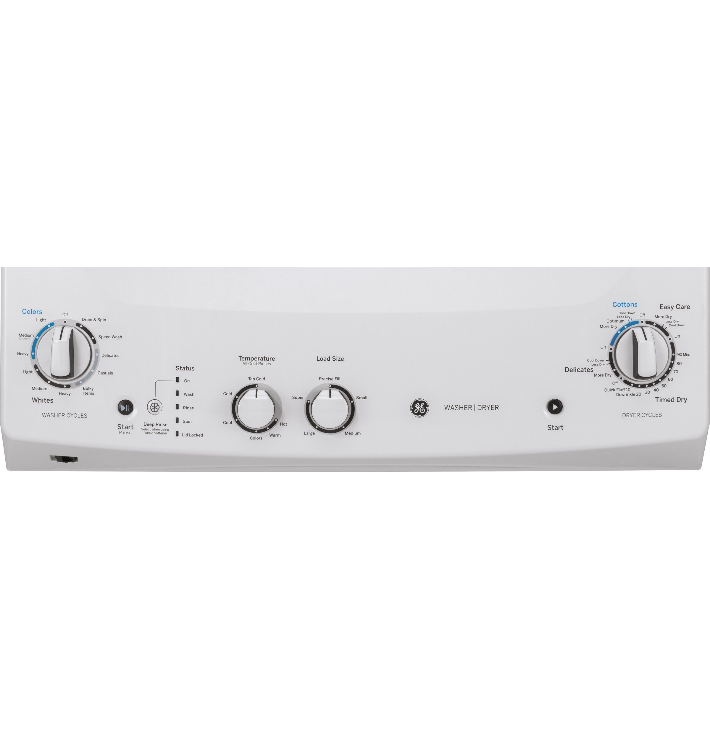 GUD27ESSMWW GE Unitized Spacemaker 3.8 cu. ft. Washer and 5.9 cu. ft. Electric Dryer - White-6