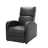 Black Bonded Leather Push-Back Recliner - Moor-3