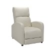 White Bonded Leather Push-Back Recliner - Moor-2