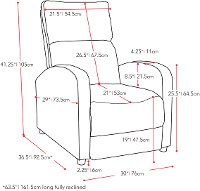 White Bonded Leather Push-Back Recliner - Moor-4