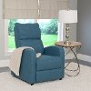 Blue Linen Push-Back Recliner - Moor