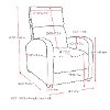 Green-Gray Linen Push-Back Recliner - Moor