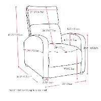 Green-Gray Linen Push-Back Recliner - Moor