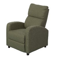 Green-Gray Linen Push-Back Recliner - Moor-4