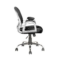 Black Leather and Mesh Home Office Chair - Workspace-3