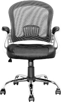 Black Leather and Mesh Home Office Chair - Workspace-4
