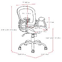 Black Leather and Mesh Home Office Chair - Workspace-5