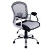 Black and Gray Leather and Mesh Home Office Chair - Workspace-2
