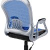 Black and Blue Leather and Mesh Home Office Chair - Workspace