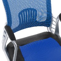 Black and Blue Leather and Mesh Home Office Chair - Workspace-2