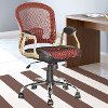 Red and Gold Leather and Mesh Home Office Chair - Workspace
