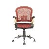Red and Gold Leather and Mesh Home Office Chair - Workspace-4