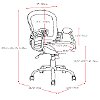 Red and Gold Leather and Mesh Home Office Chair - Workspace-5