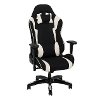 High-Back Ergonomic Black and White Gaming Desk Chair - Workspace-2