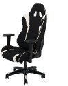 High-Back Ergonomic Black and White Gaming Desk Chair - Workspace-3